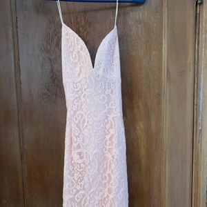 Blush lace dress